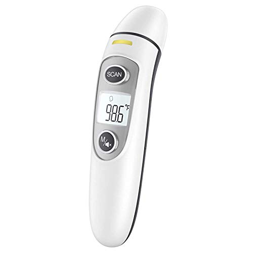 Touchless Forehead Thermometer for Adults, Infrared and Ear Thermometer for Fever, Babies, Children, Adults, Indoor and Outdoor Use
