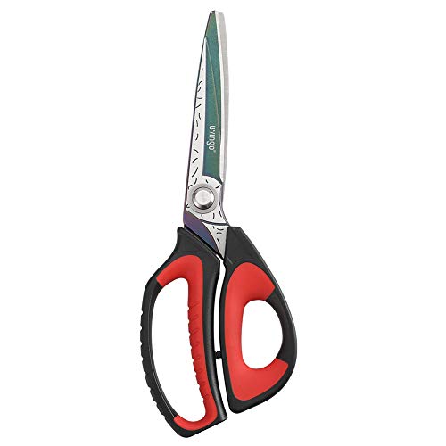 LIVINGO 10'' Multipurpose Heavy Duty Scissors, Premium Titanium Coating Forged Stainless Steel Tool Industrial Shears for Household Pruning, Gardening, Office