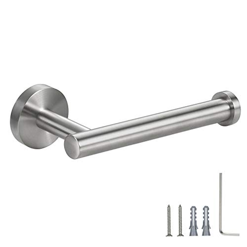 YGIVO Toilet Paper Holder Brushed Nickel SUS304 Stainless Steel Toilet Roll Holder for Bathroom, Kitchen, Washroom Wall Mount … (Brushed Nickel)