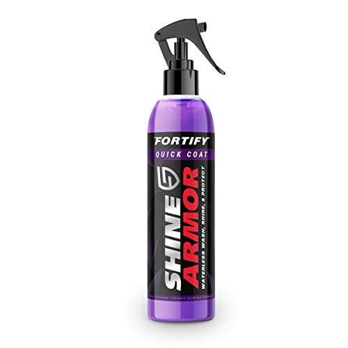 SHINE ARMOR Fortify Quick Coat - Ceramic Coating - Car Wax Polish Spray - Waterless Car Wash & Wax - Hydrophobic Top Coat Polish & Polymer Paint Sealant Detail Protection