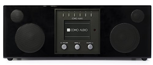 Como Audio: Duetto - Wireless Music System with Internet Radio, Spotify Connect, Wi-Fi, FM, and Bluetooth - Piano Black