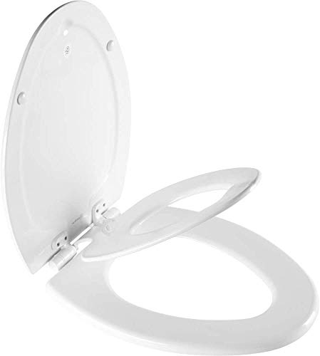 MAYFAIR 188SLOW 000 NextStep2 Toilet Seat with Built-In Potty Training Seat, Slow-Close, Removable that will Never Loosen, ELONGATED, White