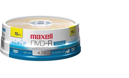 Maxell 638006 DVD-R 4.7 Gb Spindle with 2 Hour Recording Time and Superior Recording Layer Technology with 100 Year Archival Life