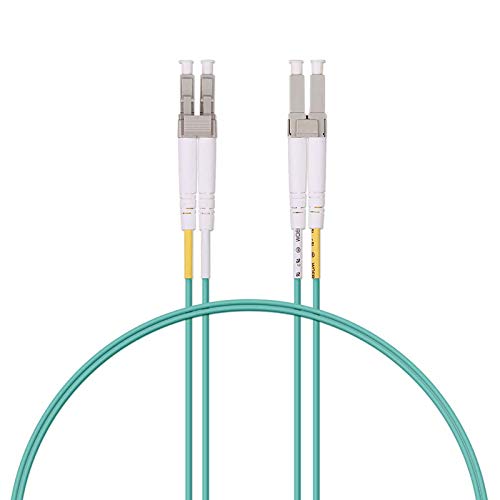 Fiber Patch Cable - LC to LC OM3 10Gb/Gigabit Multi-Mode Jumper Duplex 50/125 LSZH Fiber Optic Cord for SFP Transceiver, Computer Fiber Networks and Fiber Test Equipment, 1-Meter(3.3ft, 10-Pack)