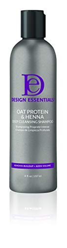 Design Essentials Oat Protein & Henna Deep Cleansing Shampoo For Fuller, Thicker, Stronger, Longer Hair - 8 Oz