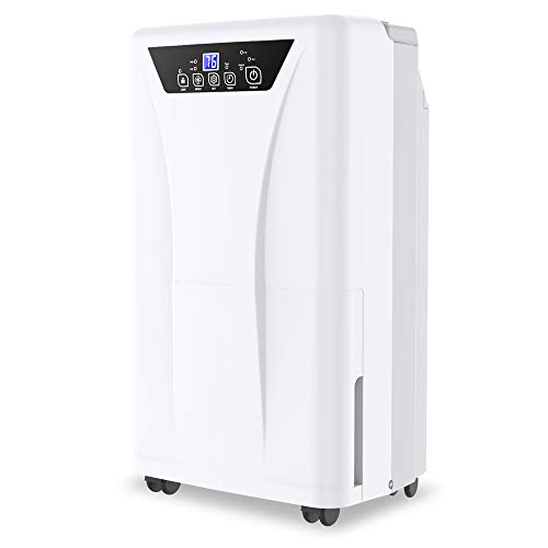 Kesnos Home Dehumidifier 40 Pints for Basements with Drain Hose for Space Up to 2000 Sq Ft