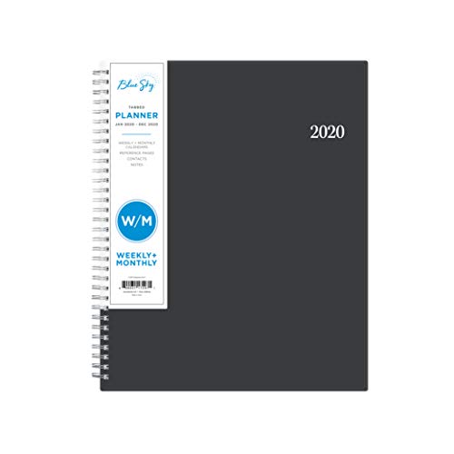 Blue Sky 2020 Weekly & Monthly Planner, Flexible Cover, Twin-Wire Binding, 8.5' x 11', Enterprise