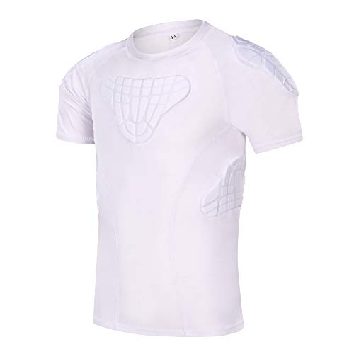 TUOY Youth Compression Padded Shirt Chest Guard Rib Protector for Baseball Football Paintball