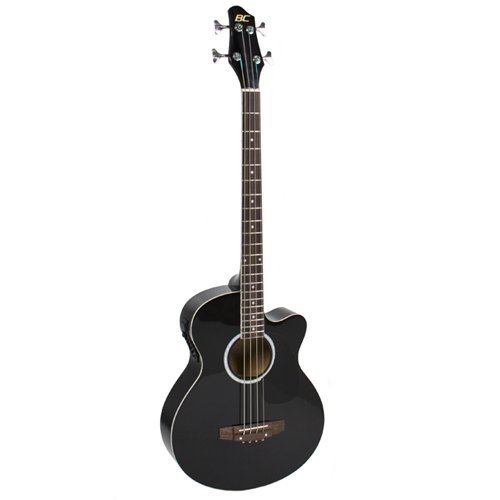 Best Choice Products Acoustic Electric Bass Guitar - Full Size, 4 String, Fretted Bass Guitar - Black