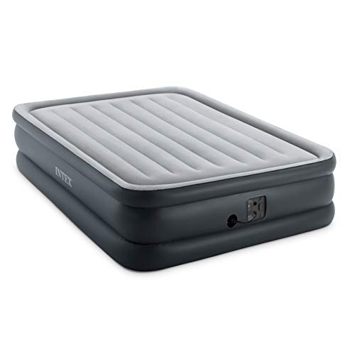 Intex Dura-Beam Standard Series Essential Rest Airbed with Built-In Electric Pump, Bed Height 20', Queen