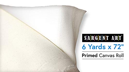 Sargent Art 90-1001 Roll of 72-Inch-Wide Cotton Canvas, 6 Yards
