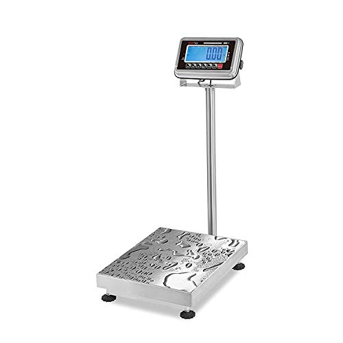 VisionTechShop TBWS-100 Washdown Stainless Steel Bench Scale, Lb/Kg/Oz Switchable, 100lb Capacity, 0.02lb Readability, NTEP Legal for Trade