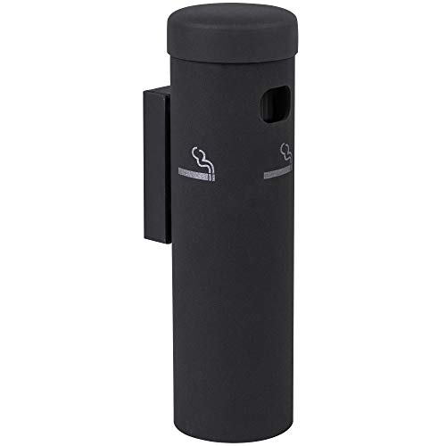 Wall Mounted Cigarette Receptacle Color: Black