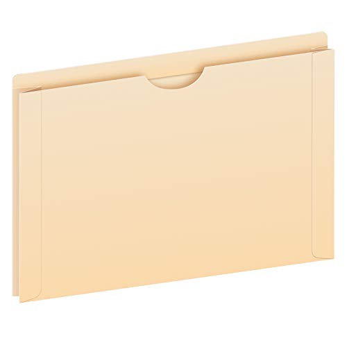 Pendaflex File Jackets, Legal Size, Manila, 2' Expansion, Reinforced Straight-Cut Tabs with Thumb Cut, 50 Per Box (23200EE)