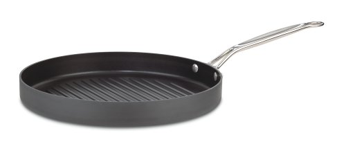 Cuisinart 630-30 Chef's Classic Nonstick Hard-Anodized 12-Inch Round Grill Pan,Black