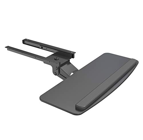 Seville Classics airLIFT 360 Dual Monitor Arm Adjustable Standing Desk Clamp Mount Holder, 25.6', Black