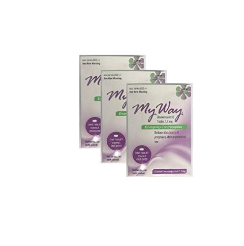 My Way Emergency Contraceptive 1 Tablet *Compare to Plan B One-Step* Set of 3 Pills