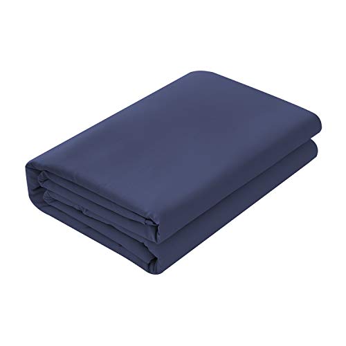 BASIC CHOICE Flat Sheet, Breathable, Extra Soft Microfiber 2000 Bedding Top Sheet - Wrinkle, Fade, Stain Resistant - Hypoallergenic - (Navy, Full)