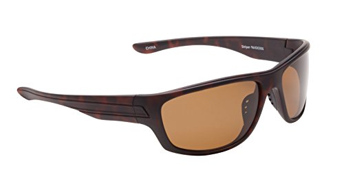 Fisherman Eyewear Striper Sunglasses with Brown Polarized Lens, Tortoise (Large)