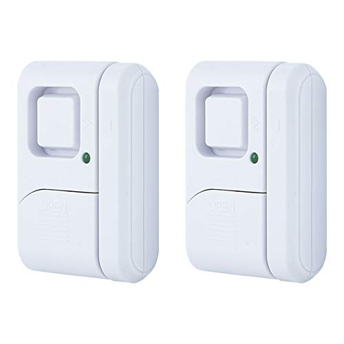 GE Personal Security Window/Door Alarm, 2-Pack, DIY Home Protection, Burglar Alert, Wireless Alarm, Off/Chime/Alarm, Easy Installation, Ideal for Home, Garage, Apartment, Dorm, RV and Office, 45115