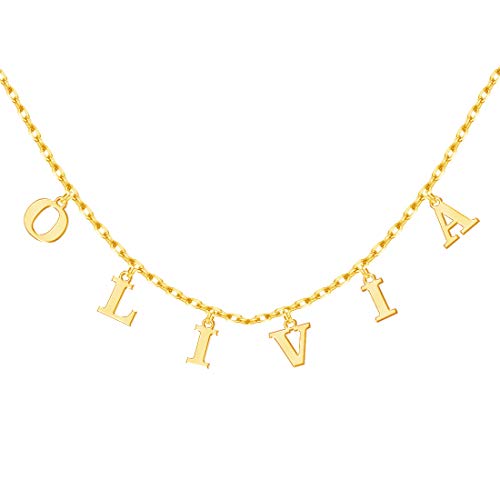 Vote Necklace Custom Name Necklace Personalized 18K Gold Plated Nameplate Pendant Gift for Women