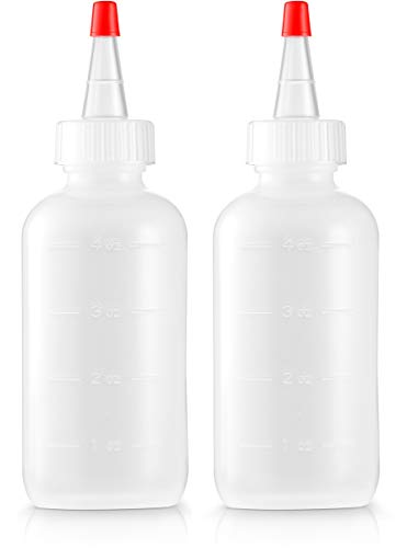 BAR5F Applicator Bottle 4 ounce, Tip without the Hole, Cut the Top for Custom Applications of Your Choice (Pack of 2)