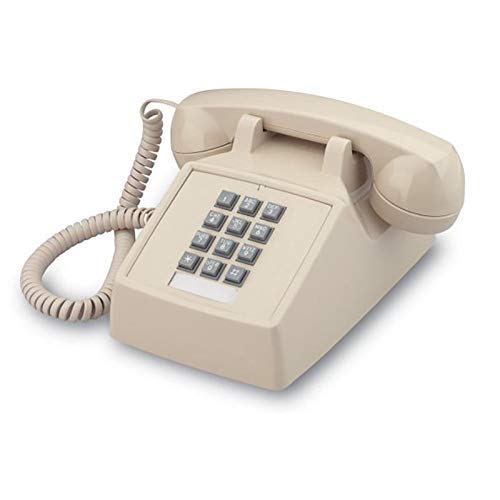 Single Line 2500 Classic Analog Desk Phone with Volume Control, 2 Ports, Handset and Line Cord Included , Beige (Ash)
