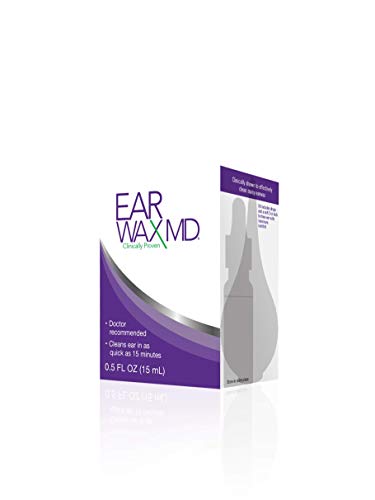 Earwax MD, Ear Wax Removal Kit and Ear Cleaning Tool, Includes Ear Wax Dissolving Drops and Rinsing Bulb