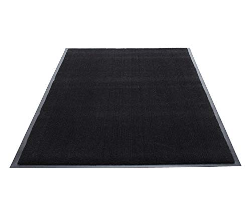 Guardian Silver Series Indoor Walk-Off Floor Mat, Vinyl/Polypropylene, 4'x6', Black