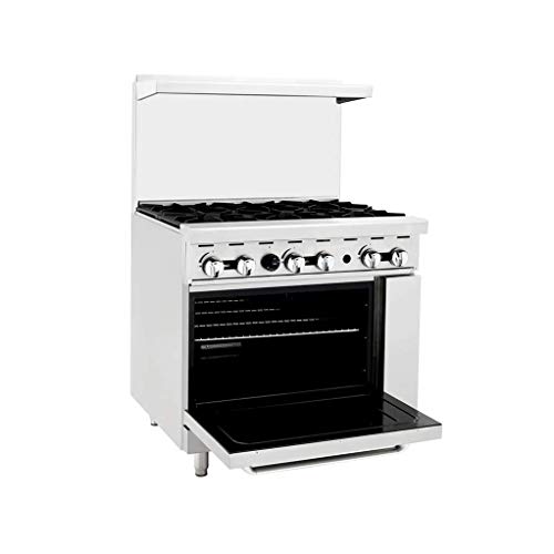 Atosa Stove ATO-6B 36'' Natural Gas Range 6 Burners with 26.5 '' Stove ETL