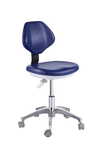 Dental Medical Chair for Dentist Doctor's Stool Adjustable Mobile Chair PU Leather Blue (0#)