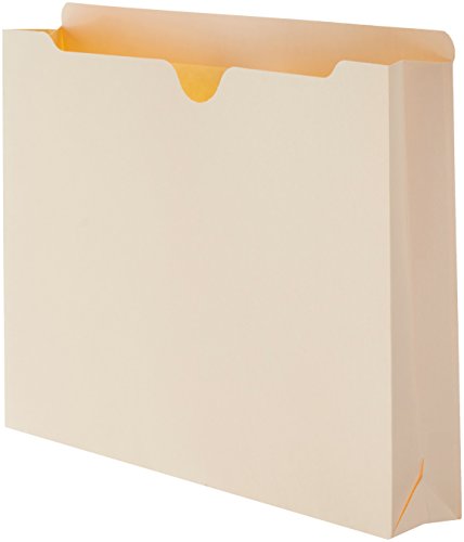 AmazonBasics File Folders Jacket, Reinforced Straight-Cut Tab, 2 Inch Expansion, Letter Size, Manila, 50-Pack - AMZ601