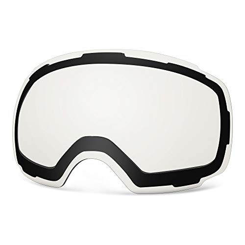 OutdoorMaster Ski Goggles PRO Replacement Lens - 20+ Different Colors ( VLT 99% Clear Lens with Free Carrying Pouch )