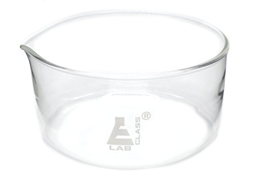 Extra Large Crystallizing Dish with Spout and Heavy Rim - 2000ml Capacity, Borosilicate Glass, OD 190mm