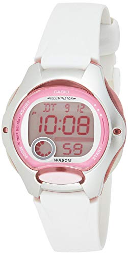 Casio Women's LW200-7AV Digital Watch with White Resin Strap