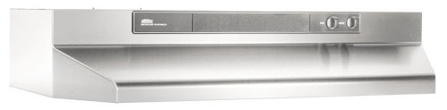 Broan-NuTone 463004 Under-Cabinet Range Hood with Infinitely Adjustable Speed Control, 30-Inch, Stainless Steel