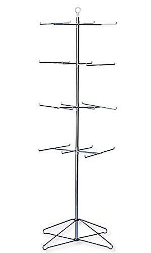 SSWBasics 4-Tier Chrome Wire Spinner Rack (4 Tiers - Space 12” Apart)