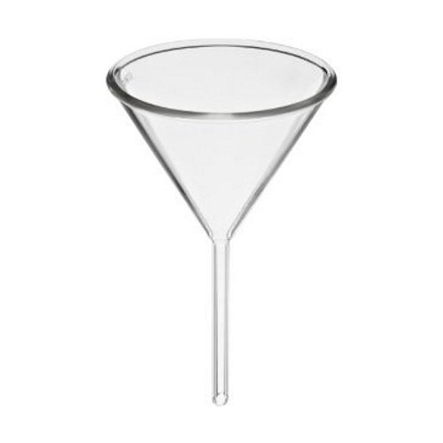 75mm Glass Funnel, Short Stem, Borosilicate Glass, Heavy Wall, Karter Scientific 213V8 (Single)