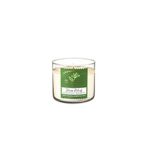 Bath & Body Works, Aromatherapy Stress Relief 3-Wick Candle, Eucalyptus Spearmint