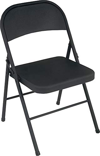 Cosco Black, Steel Folding Chair, 4 Pack