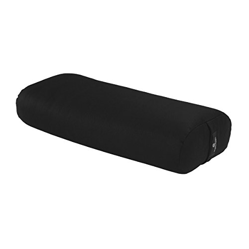 Hugger Mugger Standard Yoga Bolster (Black) | Rectangular Restorative Pillow | Very Firm | Handmade in the USA