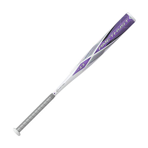 EASTON AMETHYST -11 Fastpitch Softball Bat | 2020 | 1 Piece Aluminum | ALX50 Military Grade Aluminum | Ultra Thin Handle | Pro Style End Cap | Comfort Grip | Approved All Fields