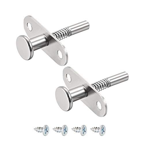 uxcell Plunger Latches Spring-loaded Stainless Steel 6mm Dia Head 6mm Dia Spring 50mm Total Length, 2pcs