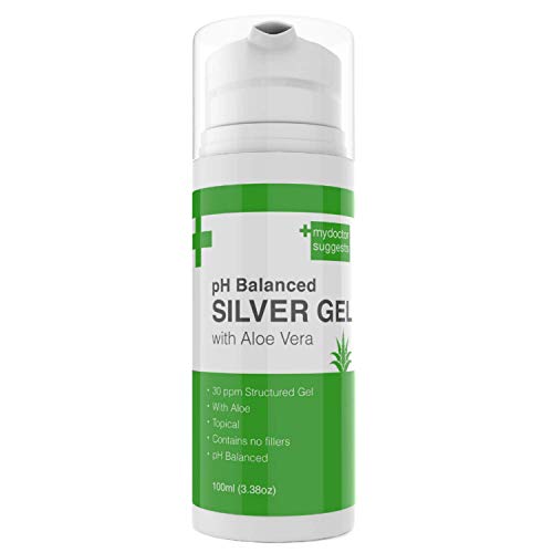 Aloe Vera Gel First Aid Ointment Strong 30ppm Structured Colloidal Silver Burn Cream 3.38oz