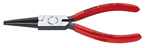KNIPEX Tools - Long Nose Pliers, Round Tips (3031160), 6.25