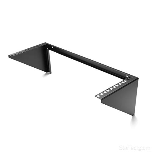 StarTech.com 4U Wall Mount Patch Panel Bracket - 19 inch Steel Vertical Mounting Rack for Network and Data Equipment (RK419WALLV)