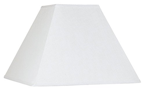 White Linen Square Lamp Shade 7x17x13 (Spider) - Brentwood