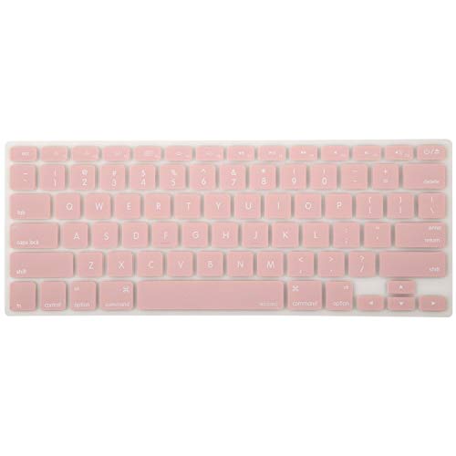 MOSISO Silicone Keyboard Cover Compatible with MacBook Pro 13/15 Inch (with/Without Retina Display, 2015 or Older Version),Older MacBook Air 13 Inch (A1466 / A1369, Release 2010-2017), Rose Quartz