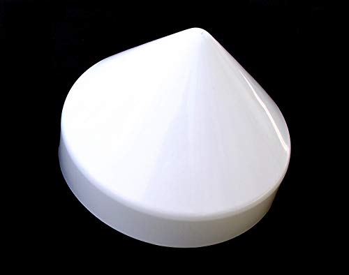 JSP Manufacturing Plastic Piling Cone Marine Dock Boat Pylon Edge Post Head White Cover (White, 8.5'-inch)