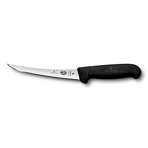 Victorinox - 47602 Swiss Army Cutlery Fibrox Pro Curved Boning Knife, Flexible Blade, 6-Inch